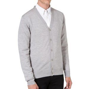 J. Lindeberg Gray Merino Wool Cardigan